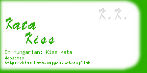 kata kiss business card